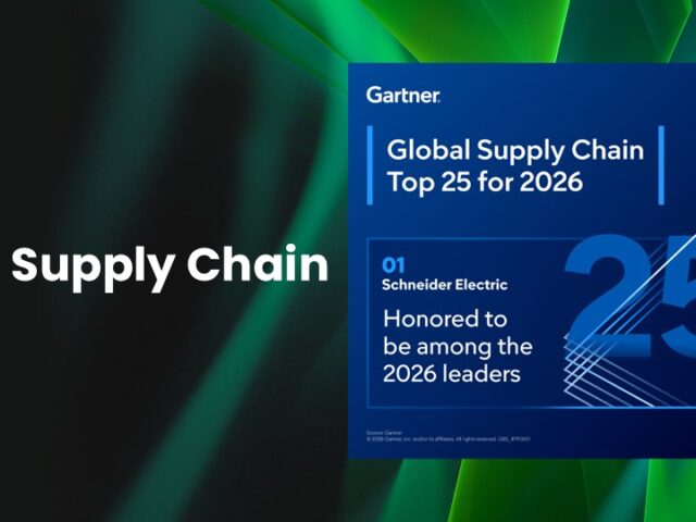 Schneider Electric, 2026 Gartner® Supply Chain Top 25 sıralamasında üst üste dördüncü kez birinci oldu